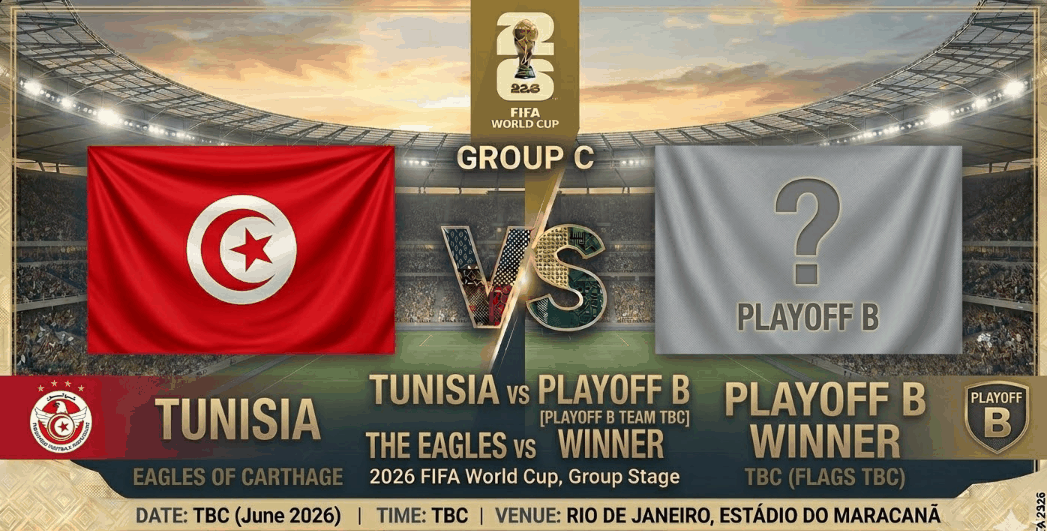 Tunisia vs Playoff B Winner